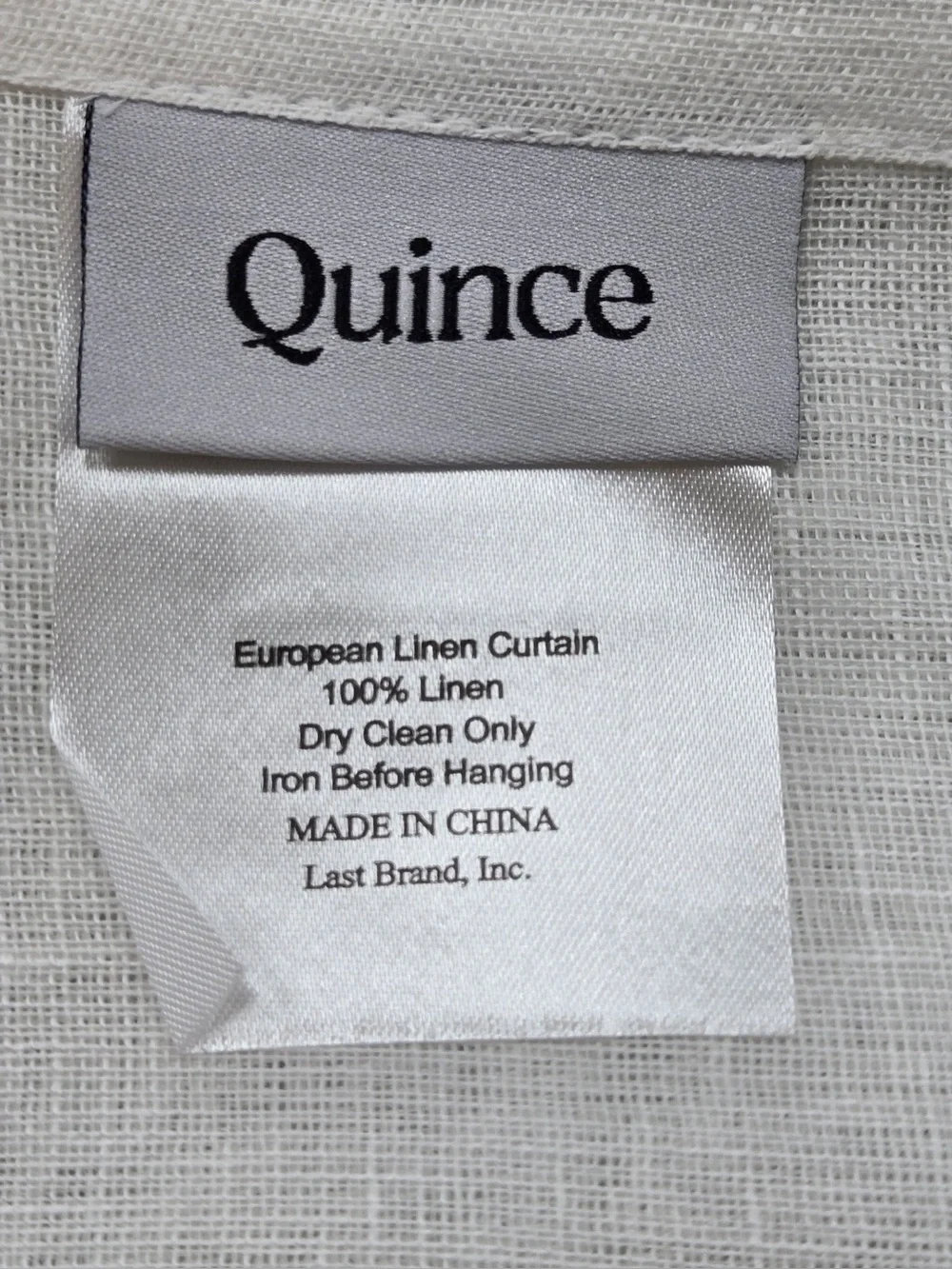 NWT QUINCE Set Of 4 48x84 European Linen Sheer Curtains White 0299